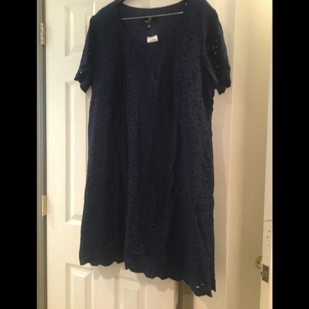 *PLUS* RONNIE NICOLE Navy Blue Lace